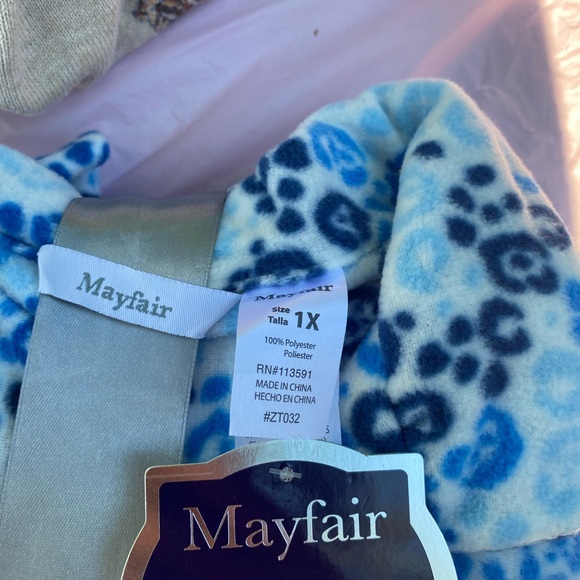 Mayfair long sleeve micro fleece pajama set - Size 1X - NWT - Picture 3 of 3